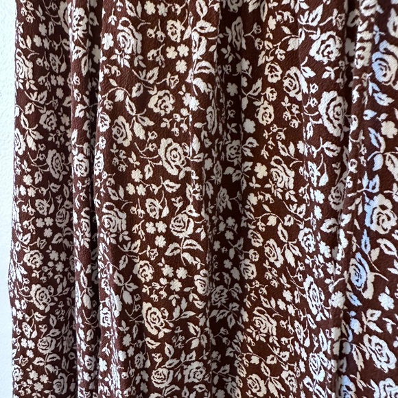 Reformation Amira Brown and White Floral Blouse | Size XS - Picture 7 of 11